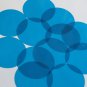 Round Vinyl Shape No Hole 70mm Blue Go Go Transparent