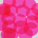 Round Vinyl Shape No Hole 40mm Hot Pink Go Go Fluorescent Edge Glow