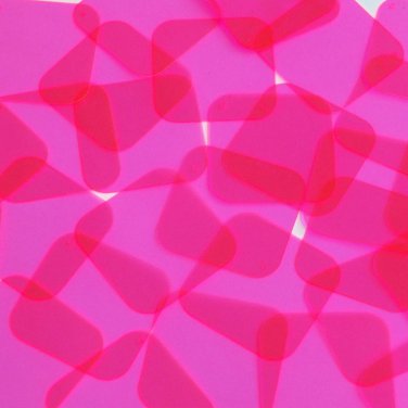 Square Diamond Vinyl Shape 1.5" Hot Pink Go Go Fluorescent Edge Glow