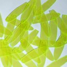 Long Drop Vinyl Shape 1.5" Yellow Go Go Fluorescent Edge Glow