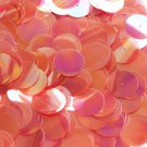 20mm Sequins Center Hole Coral Orange Crystal Iris Rainbow Iridescent. Made in U