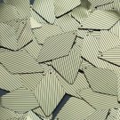 Sequin Long Diamond 1.75" Gold Black Pinstripe Metallic Couture Paillettes