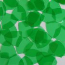 Sequin Shield 1" Vinyl Go Go Trans Green. Made in USA