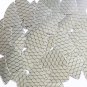 Sequin Fishscale Fin 1.5" Black Silver Fish Scale Skin Effect Metallic