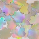 Sequin Flower 1.5" Silver Lazersheen Reflective Metallic Couture Paillettes. Mad
