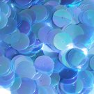 20mm Sequins Center Hole Sapphire Blue Crystal Iris Rainbow Iridescent. Made in