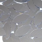 Sequin Navette Leaf 1.5" Blue Silver Pinstripe Metallic Couture Paillettes