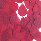 3D Red Sequin Tear Drop 1.5 inch Dimensional Reflector Paillettes. Made in USA.