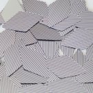 Sequin Long Diamond 1.75" Purple Silver Pinstripe Metallic Couture Paillettes