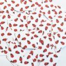 Long Diamond Sequin 1.75" Red Ladybugs Ladybirds on White Opaque Loose Paillette