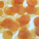 1" / 24mm Round Flat Sequins Sand Yellow Transparent Glossy and Matte Reversible