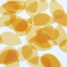 Facet Gem Teardrop Sequin 1.25" Sand Yellow Transparent Glossy Matte Reversible
