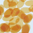 Facet Gem Oval Sequin 1.25" Sand Yellow Transparent Glossy and Matte Reversible