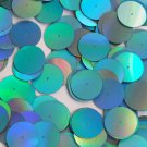 Round Sequin 20mm Center Hole Aqua Blue Lazersheen Reflective Metallic Paillette