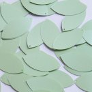 Navette Leaf Sequin 1.5" Mint Green Opaque Satin Pearl Paillettes. Made in USA
