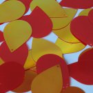 Teardrop Sequin 1.5" Red Rainbow Iris Super Mirror Shiny Reflective Paillettes