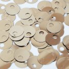 Large Hole Round Sequin 20mm Pale Gold Metallic Loose Couture Paillettes