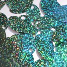 Large Hole Oval Sequin 1.25" Light Sapphire Blue Hologram Glitter Sparkle