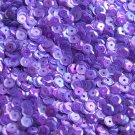 5mm Round Cup Sequins Amethyst Purple Semi Frost Rainbow Paillettes. Made in USA