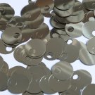 Large Hole Round Sequin 20mm Light Gold Metallic Couture paillettes. Made in USA