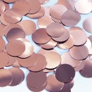 Round Flat Sequin 20mm Top Hole Soft Pink Metallic Paillettes. Made in USA