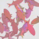 Fish Sequin 2 hole 1.5" Pink Lazersheen Reflective Metallic Couture Paillettes