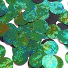 Round Sequin 20mm Van Gogh Starry Night Blue Green Embossed Texture Paillettes