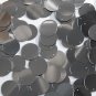 Round Flat Sequin 12mm Top Hole Hematite Shiny Gray Metallic. Made in USA