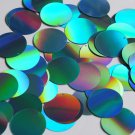 Round Sequin 30mm Aqua Blue Lazersheen Reflective Metallic Couture Paillettes