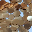 Round Flat Sequin 18mm Top Hole Deep Gold Metallic. Couture paillettes.