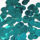 Round Flat Sequin 15mm Top Hole Teal Turquoise Metallic. Couture paillettes