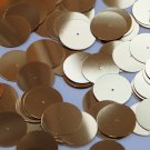 Round Flat Sequin 20mm Center Hole Deep Gold Metallic. Couture paillettes.