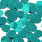 Round Flat Sequin 12mm Top Hole Teal Turquoise Metallic. Couture paillettes