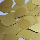 Teardrop Sequin 1.5" Mustard Yellow Matte Satin Metallic Loose Couture Paillette