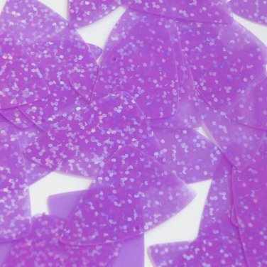 Fishscale Fin Sequin 1.5" Purple Transparent Hologram Glitter Sparkle