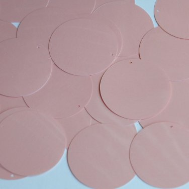 Round Sequin 40mm Light Pink Opaque Glossy High Shine Loose Couture Paillettes