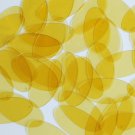 Oval Sequin 1.5" Yellow Citrine Transparent Glossy See-Thru Couture Paillettes