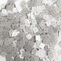 5mm Square Flat Sequins Silver Matte Silk Frost