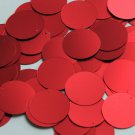 Round Sequin 24mm Red Matte Satin Metallic Loose Couture Paillettes
