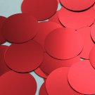 Round Sequin 40mm Red Matte Satin Metallic Loose Couture Paillettes