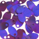 Large Hole Oval Sequin 1.25" Deep Purple Lazersheen Reflective Metallic Pailette
