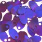 Large Hole Oval Sequin 1.25" Deep Purple Lazersheen Reflective Metallic Pailette