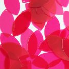Navette Leaf Sequin 1.5" Raspberry Pink Transparent Glossy Matte Reversible