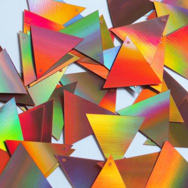 Triangle Sequin 30mm Copper Lazersheen Reflective Metallic Couture Paillettes