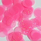 Round Sequin 24mm Pink Neon Transparent Hologram Glitter Sparkle  Paillettes