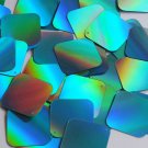 Square Diamond Sequin 1.5" Aqua Blue Lazersheen Reflective Metallic Paillettes