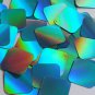 Square Diamond Sequin 1.5" Aqua Blue Lazersheen Reflective Metallic Paillettes