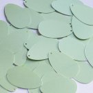 Pear Drop Sequin 1.25" Mint Green Opaque Satin Pearl Paillettes. Made in USA