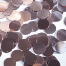 Round Flat Sequin 12mm Top Hole Soft Pink Metallic Paillettes. Made in USA