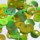 Large Hole Round Sequin 20mm Lime Green Lazersheen Reflective Metallic Paillette